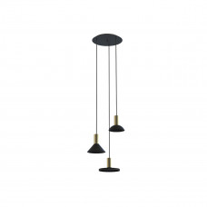 8030 Підвісний світильник Nowodvorski HERMANOS III BLACK/SOLID BRASS PL