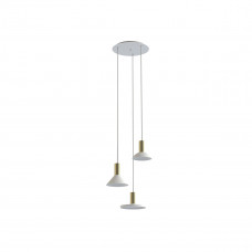 8031 Підвісний світильник Nowodvorski HERMANOS III WHITE/SOLID BRASS PL