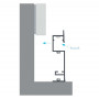 LED профиль LUMINES тип FLARO серебристый, анодированный