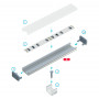 LED профиль LUMINES тип D нержавейка, анодированный