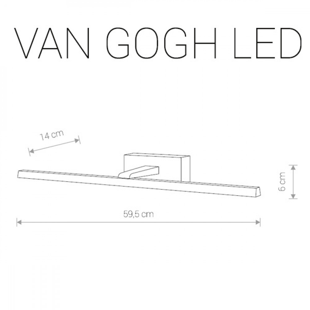 9347 Світильник Nowodvorski VAN GOGH LED CHROM M CN