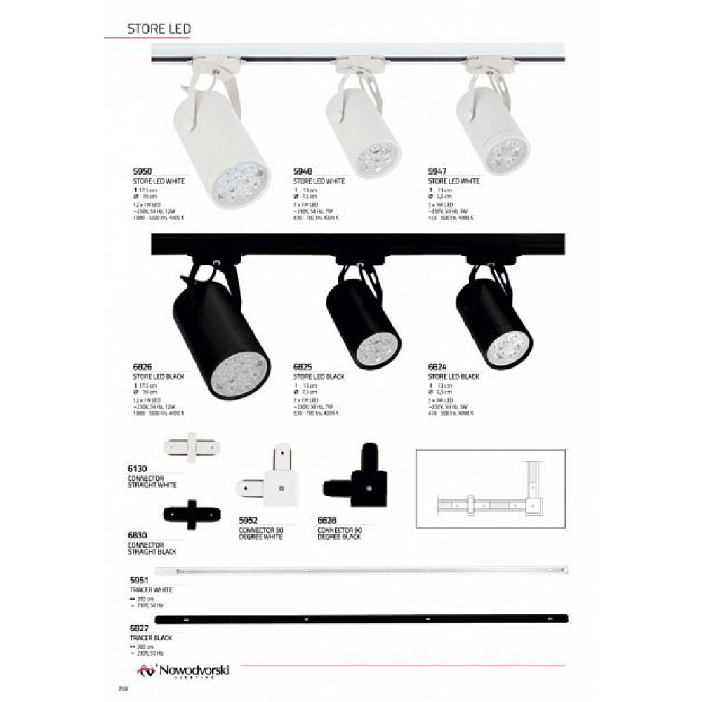 Трековый светильник Nowodvorski 5947 STORE LED 5W