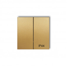 Кнопка подвійна для вимикачів ip44 Karlik 29MKLH-2 золото
