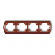 четверная горизонтальная рамка Karlik 9RH-4 коричневый металлик