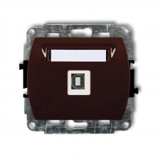 механізм розетки для підключення USB-AB 2.0 Karlik 4GUSB-3 коричневий
