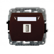 механізм розетки для підключення USB-AA 3.0 Karlik 4GUSB-5 коричневий