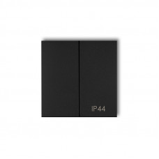 Клавиша двойная для выключателей ip44 Karlik 12MKLH-2 матовый черный