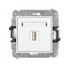механізм розетки для підключення USB-AA 2.0 Karlik MGUSB-1 білий
