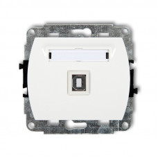 механізм розетки для підключення USB-AB 2.0 Karlik GUSB-3 білий