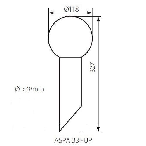 Уличный бра Kanlux Aspa 33I-UP 23600